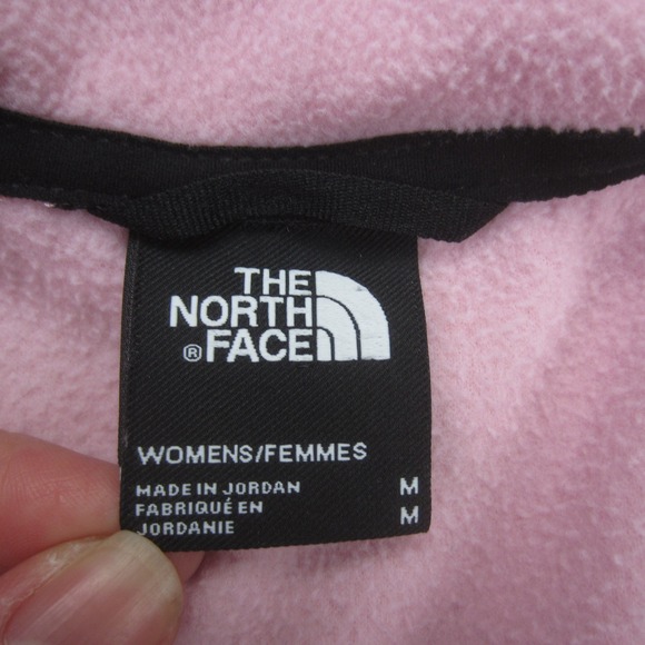 The North Face Sweater Womens Medium Pink Black 1/2 Zip Fleece Pullover - Picture 8 of 16